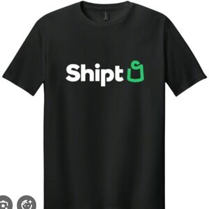 Shipt delivery tee, black with green and white Logo